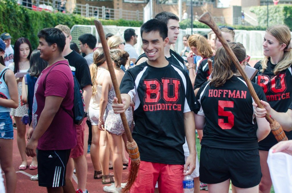 The BU Quidditch team recruits members at SPLASH. PHOTO BY MIKE DESOCIO/DAILY FREE PRESS STAFF