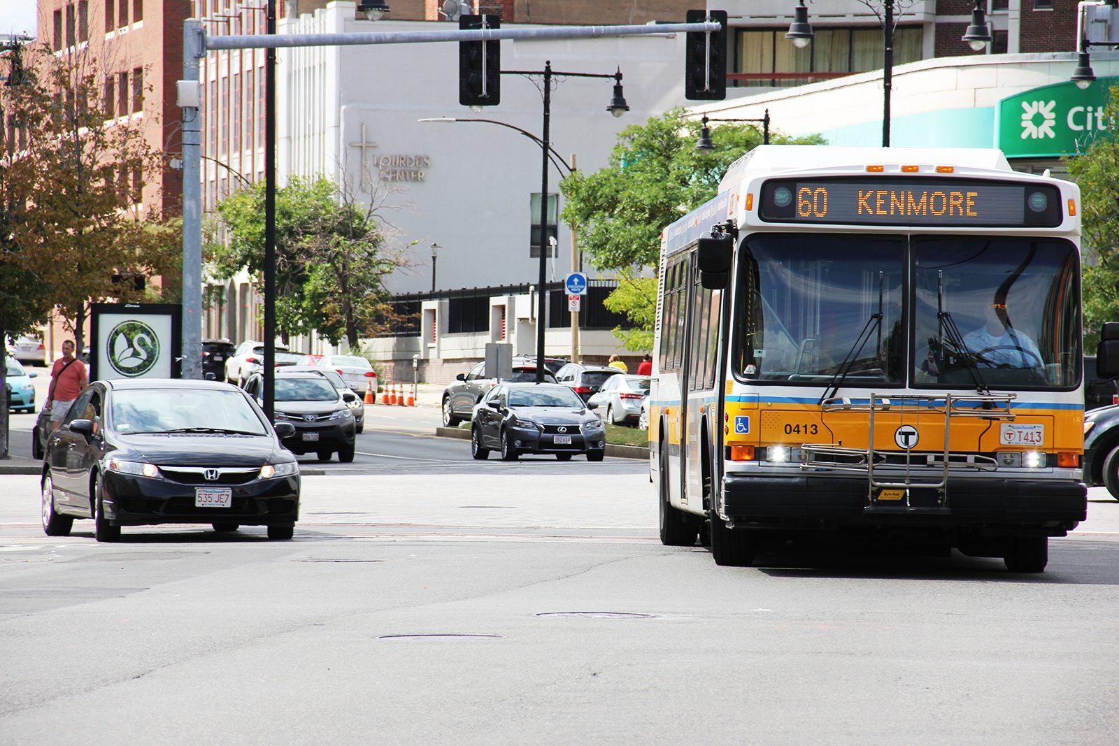 Recent studies reveal that the MBTA had the highest bus maintenance costs in the nation in 2015. PHOTO BY OLIVIA FALCIGNO/ DAILY FREE PRESS STAFF