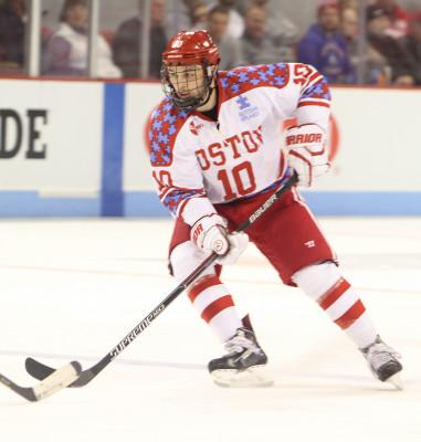 Senior forward Danny O'Regan leads the Terriers in scoring this season. PHOTO BY MAYA DEVEREAUX/DFP FILE PHOTO