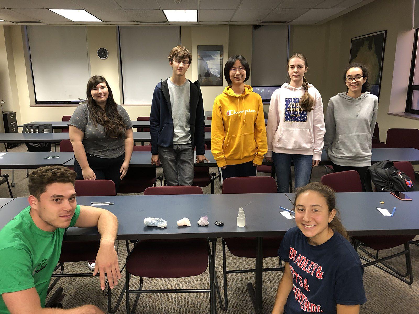 The Boston University Geological Society’s executive board. The club discusses earth sciences as well as the current issues regarding the environment. COURTESY OF THE BU GEOLOGICAL SOCIETY