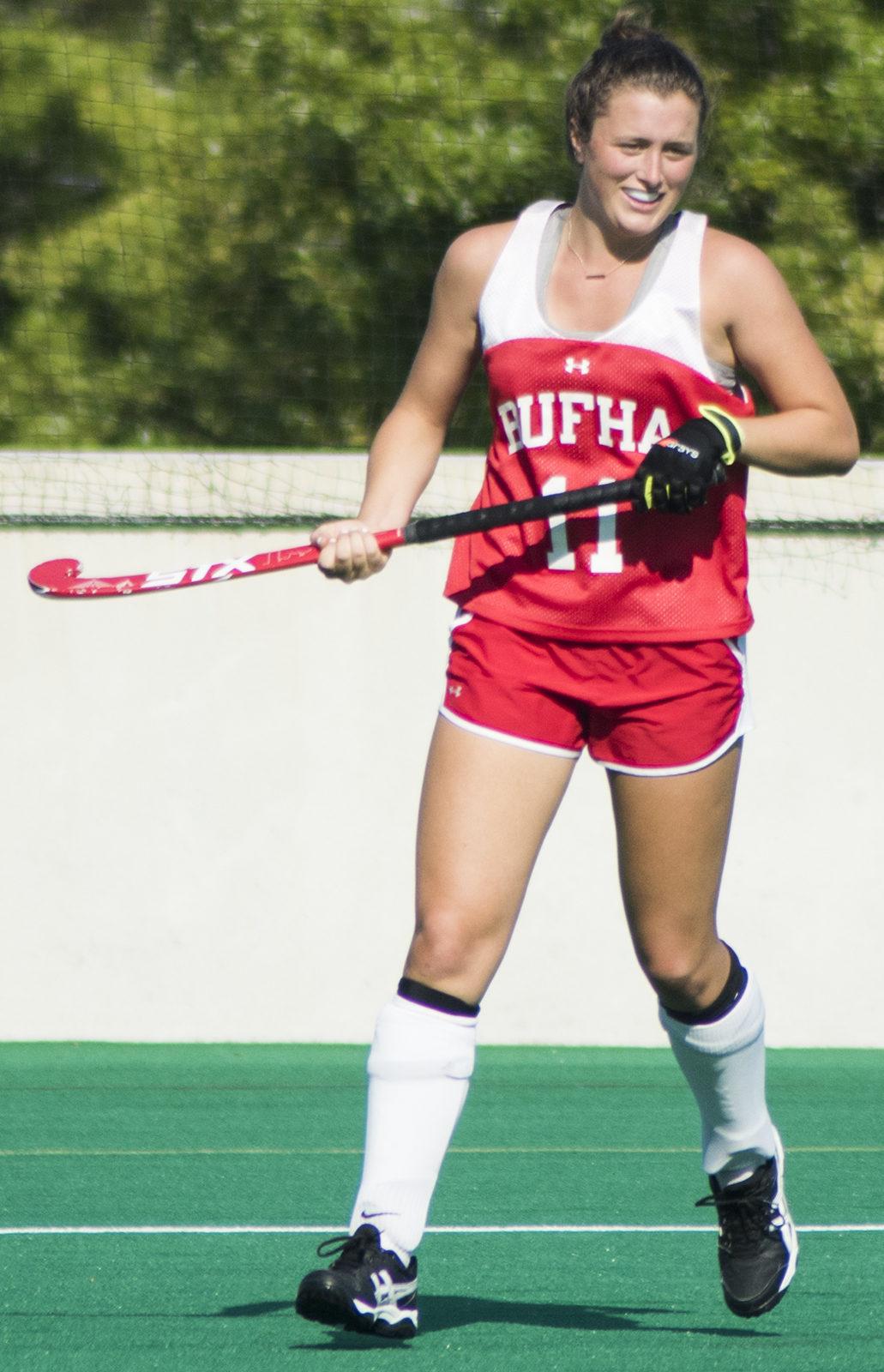 Freshman Alisa Connolly currently leads the Terriers in goals with three. 
PHOTO BY CHLOE GRINBERG/ DAILY FREE PRESS STAFF