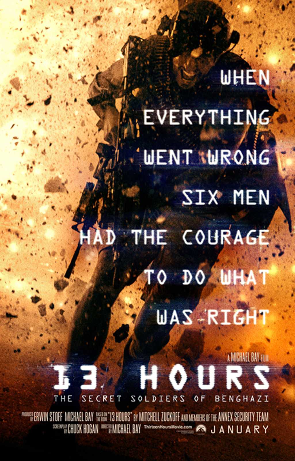 “13 Hours: The Secret Soldiers of Benghazi,” based off Boston University College of Communication professor Mitchell Zuckoff’s book, is slated to premiere Jan. 15, 2016. PHOTO COURTESY PARAMOUNT PICTURES
