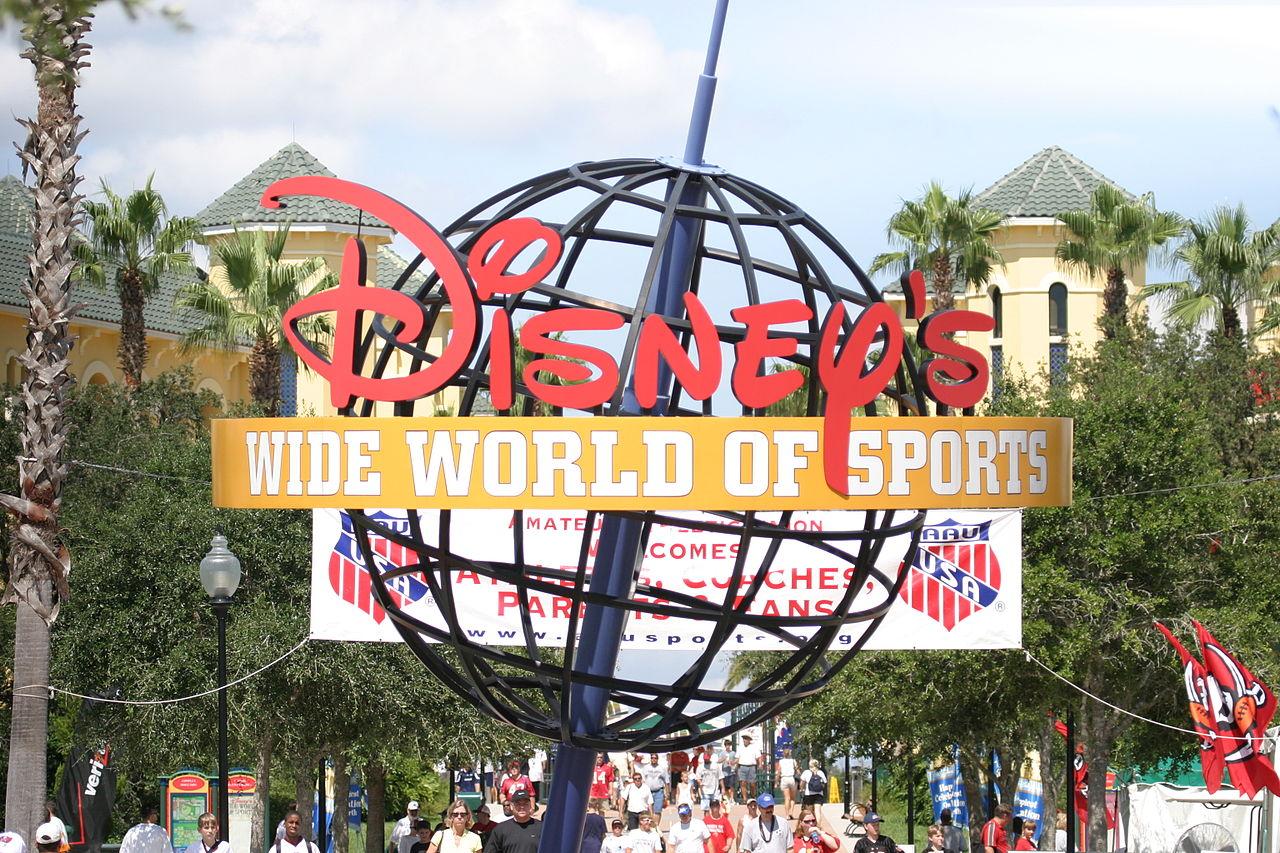 Entrance to Disney’s Wide World of Sports, which is set to become the epicenter of the nation’s professional sports this year. COURTESY OF BUCSWEB VIA WIKIMEDIA COMMONS