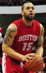Dom Morris scored 18 points in BU’s victory over UNH Saturday afternoon. MICHELLE JAY/DAILY FREE PRESS STAFF