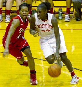 MICHELLE JAY/DAILY FREE PRESS STAFF Chantell Alford scored 21 points in BU’s 12th straight victory.