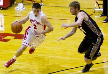 Terrier freshman guard John Papale led BU in scoring with 19 points in a winning effort against the University of Vermont Tuesday night. MICHELLE JAY/DAILY FREE PRESS STAFF