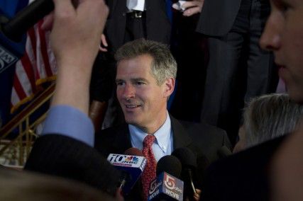 Scott Brown, seen here on election night at the Park Plaza Hotel, signed with Fox News as a correspondent. PHOTO BY MICHELLE JAY/DAILY FREE PRESS STAFF FILE