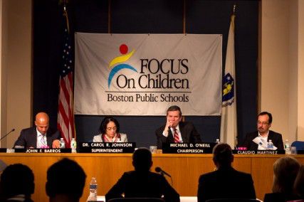 The School Committee of the City of Boston held a meeting Wednesday night to weigh different grant proposals and public concerns. PHOTO BY KENSHIN OKUBO/DAILY FREE PRESS STAFF 