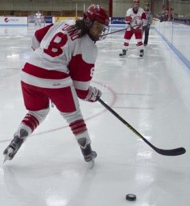 Sophomore forward Kayla Tutino scored a goal in the Terriers’ victory over Northeastern University Saturday afternoon. MICHELLE JAY/DAILY FREE PRESS STAFF