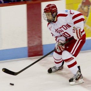 MICHELLE JAY/DAILY FREE PRESS STAFF Freshman forward Danny O’Regan led the Terriers with 38 points in his rookie campaign.