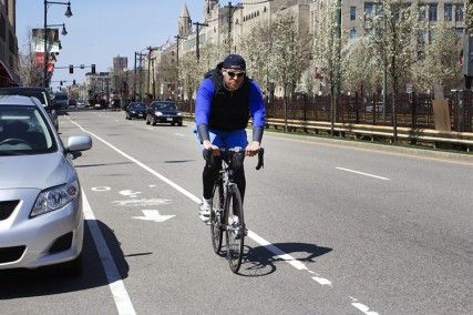 Boston Bikes, part of Boston Mayor Thomas Menino's plan to increase bike safety, is adding bike lanes to Brighton Avenue this spring. PHOTO BY KIERA BLESSING/DAILY FREE PRESS STAFF 
