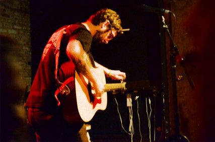 Andrew Jackson Jihad's Sean Bonnette playing at Great Scott in Allston.  FRANK MARASCO/DAILY FREE PRESS