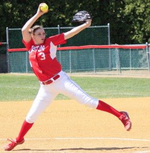 SARAH FISHER/DAILY FREE PRESS STAFF Terrier senior Erin Schuppert pitched two complete games vs. University of Maine.