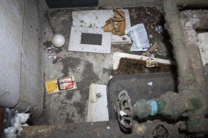 Within the last week, Warren Tower residents have been reporting mice in their dorms rooms. Maintenance has put traps out and patched holes in rooms where they were seen, such as this one on the 11th floor of Shields Tower. PHOTO BY SARAH FISHER/DAILY FREE PRESS STAFF