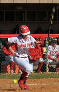 MICHELLE JAY/DAILY FREE PRESS STAFF Terrier junior outfielder Jayme Mask leads the Terrier squad with a .367 batting average.
