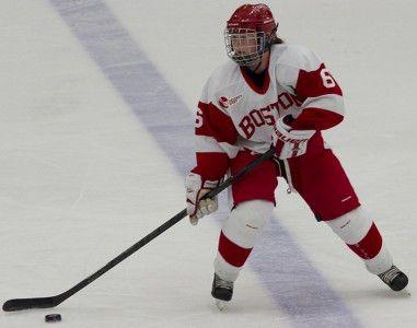 MICHELLE JAY/DAILY FREE PRESS STAFF BU senior defenseman Shannon Doyle will miss all of 2013-14 following a labrum tear.