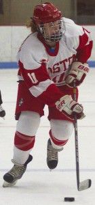 MICHELLE JAY/DAILY FREE PRESS STAFF Sophomore forward Dakota Woodworth scored two goals, including a game-winner in OT, to lead BU to victory in an exhbition.