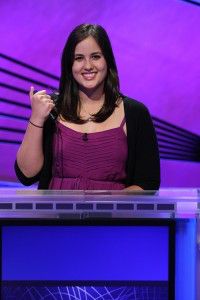 College of Arts and Sciences Class of 2013 alumnus and University of Rhode Island graduate student Erin McLean is holding a social media campaign to become a contestant on Jeopardy!’s Battle of the Decades competition after her victory on the College Championship edition of Jeopardy! in 2010. PHOTO COURTESY OF ERIN MCLEAN