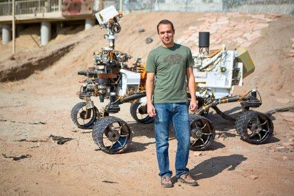 Matthew Heverly has worked on Mars Exploration Rovers since 2005. As a lead planner of the Curiosity rover, Heverly recently witnessed the rover discover water in the soil on Mars. PHOTO COURTESY OF