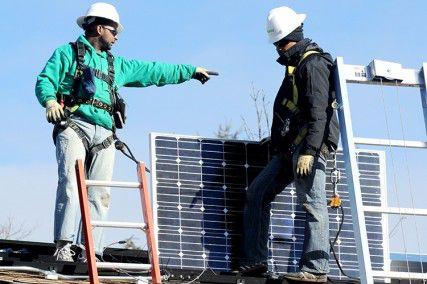 Mayor Menino has urged Boston residents to add solar panels to their homes as part of the Renew Boston Solarize program, which has combined with Next Step Living, the company that prices and installs the panels. PHOTO COURTESY OF NEXT STEP LIVING