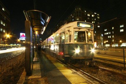 The MBTA subway trains and 15 bus routes will run until 3 a.m. on Saturday and Sunday nights starting in spring 2014. PHOTO BY EMILY ZABOSKI/DAILY FREE PRESS STAFF