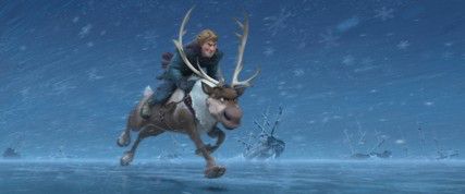 Frozen’s Kristoff (Jonathan Groff) rides the trusty reindeer Sven in Disney’s latest seasonal flick. PHOTO COURTESY OF WALT DISNEY PICTURES. 