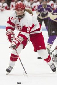 Michelle Jay/DFP Staff Sophomore forward Sarah Lefort notched her NCAA-leading 17th goal of the season against the University of Maine