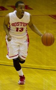 MICHELLE JAY/DAILY FREE PRESS STAFF Senior guard D.J. Irving scored 10 points in BU’s first conference loss of the 2013-14 season.