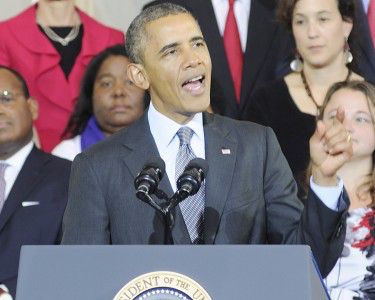 President Barack Obama discussed his desires Thursday to increase access to higher education at a White House Summit with guests including more than 100 college presidents and dozens of corporate and foundation leaders. PHOTO BY ABBIE LIN/DAILY FREE PRESS STAFF