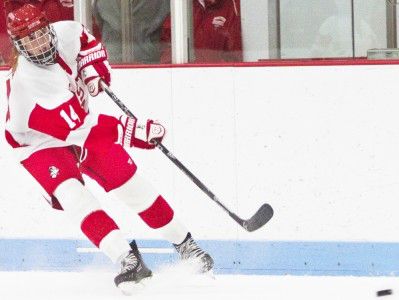MICHELLE JAY/DAILY FREE PRESS STAFF Freshman forward Maddie Elia has recorded five points in her last three games, including three assists in the last two Terrier wins.  