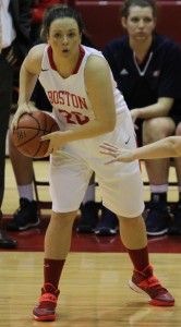 MICHELLE JAY/DAILY FREE PRESS STAFF Sophomore Clodagh Scannell recorded 21 points in the Terriers’ win Wednesday night. 