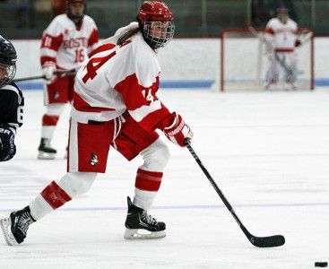 JACKIE ROBERTSON/DAILY FREE PRESS STAFF Freshman forward Maddie Elia tallied BU’s only goal in Sunday’s 5-1 loss to BC.  