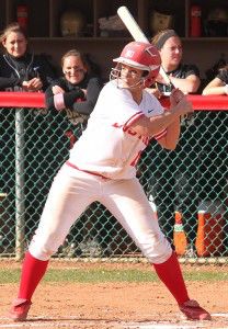 AUDREY FAIN/DAILY FREE PRESS  FILE PHOTO Shortstop Brittany Clendenny drilled two home runs in the first game of a three-game series with Lafayette. 