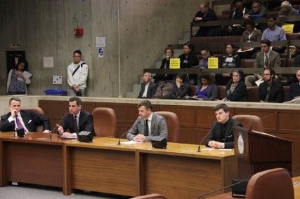 Boston City Council’s Committee on Housing and Committee on Human Rights and Civil Rights held a public hearing Monday evening where members of the public discussed the housing inequality and the right to affordable housing. PHOTO BY ALEXANDRA WIMLEY/DAILY FREE PRESS STAFF