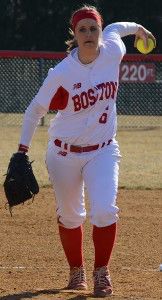 FALON MORAN/DAILY FREE PRESS STAFF Sophomore pitcher Lauren Hynes threw 21 innings against Lehigh this past weekend. 