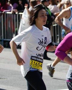 SARAH FISHER/DAILY FREE PRESS STAFF Graduate student Baiyun Yao was one of seven runners chosen from the Boston University community to run in honor of Lu Lingzi, who was killed in the Boston Marathon bombings last April.