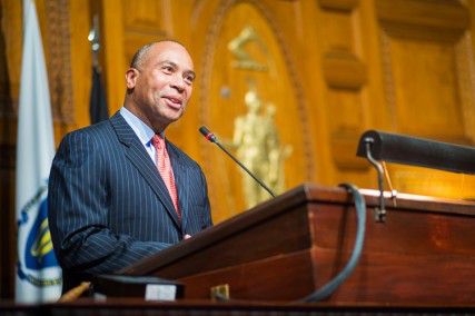 Massachusetts Gov. Deval Patrick will give the commencement address at Boston University's Class of 2014 graduation May 18. PHOTO BY ERIC HAYNES/GOVERNOR'S OFFICE
