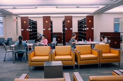 Pardee Library, located in SMG, is a great study spot because it is less congested than Mugar can sometimes be. PHOTO BY CLINTON NGUYEN/DAILY FREE PRESS STAFF