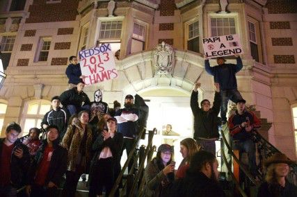 Red Sox games are a Boston staple; they bring the community together - especially when the Sox win the World Series. PHOTO BY KAYLA CANNE/DAILY FREE PRESS STAFF