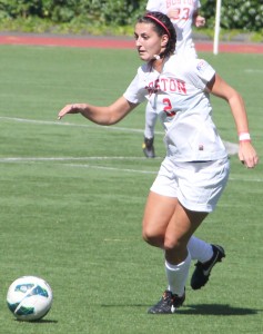 SARAH SIEGEL/FILE PHOTO Senior defender Ariana Aston has contributed to a BU backfield that has held opponents to a 0.70 goals-against average.