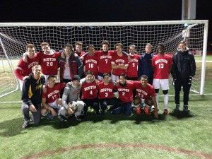The Boston University men's club soccer team defeated Dartmouth College, PHOTO COURTESY OF  BOSTON UNIVERSITY MEN’S CLUB SOCCER