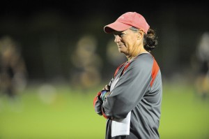 Feldman has accumulated 10 Conference Coach of the Year awards during her 20 seasons at Boston University. PHOTO COURTESY OF STEVE MCLAUGHLIN/BU ATHLETICS