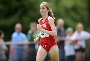 Senior Rosa Moriello finished first in the five-kilometer race with a time of PHOTO COURTESY OF STEVE MCLAUGHLIN/BU ATHLETICS