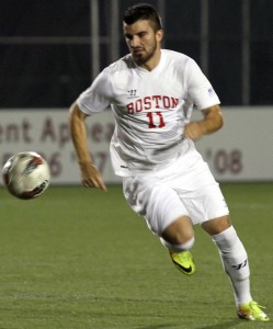 MICHELLE JAY/FILE PHOTO Sophomore forward Felix De Bona and the Terriers will look to win their third game in a row Wednesday against Siena College.