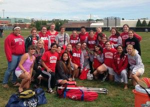 The Boston University women's club rugby team defeated the University of Rhode Island, PHOTO COURTESY OF BU WOMEN'S CLUB RUGBY TEAM