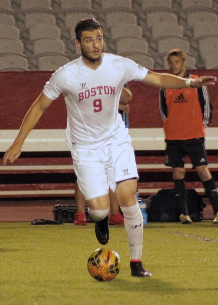 Freshman midfielder David Amirani registered two shots against the Minutemen. PHOTO BY JUSTIN HAWK/DAILY FREE PRESS STAFF