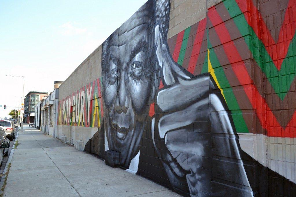 The mural completed on Thursday on the corner of Clifford and Warren Streets in Roxbury. PHOTO BY TRISHA THADANI/DAILY FREE PRESS STAFF