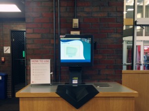 This self-checkout machine is one of several in Mugar Memorial Library that students can use in lieu of checking out books at the circulation desk. PHOTO BY EMILY ZABOSKI/DAILY FREE PRESS STAFF