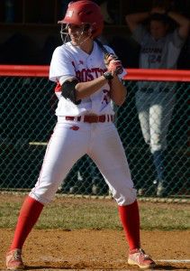 Sophomore third baseman Brittany Younan is coming off of a Patriot League Rookie of the Year campaign in 2014. PHOTO BY FALON MORAN/DAILY FREE PRESS STAFF