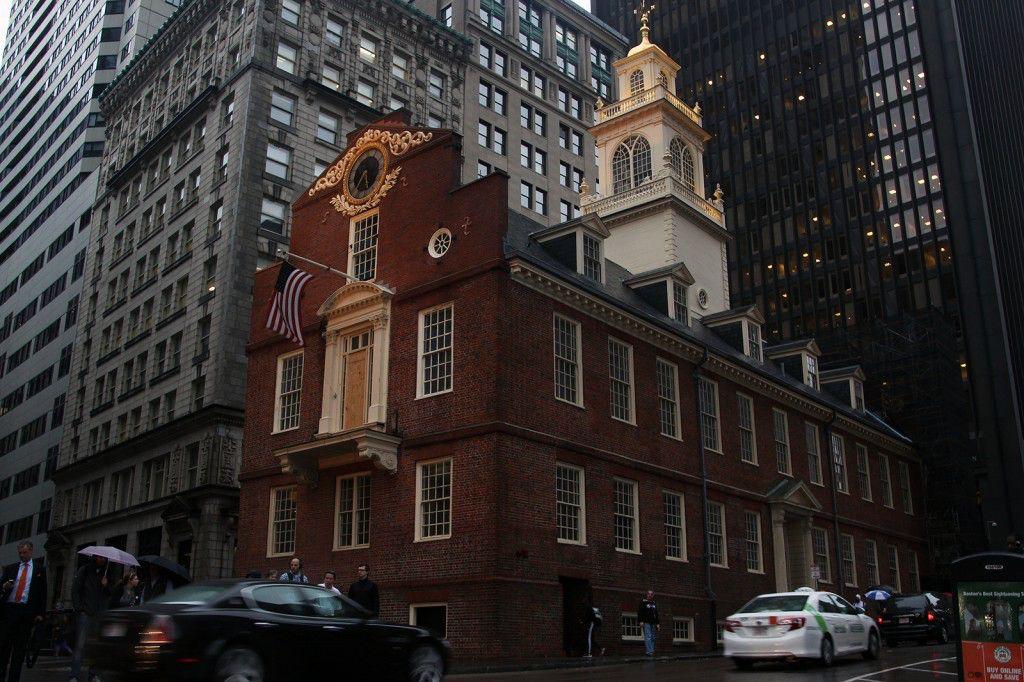 A ceremony will be held Oct. 4th to open the time capsule found in the head of the lion statue that resides at the top of the Old State House. PHOTO BY KIERA BLESSING/DAILY FREE PRESS STAFF